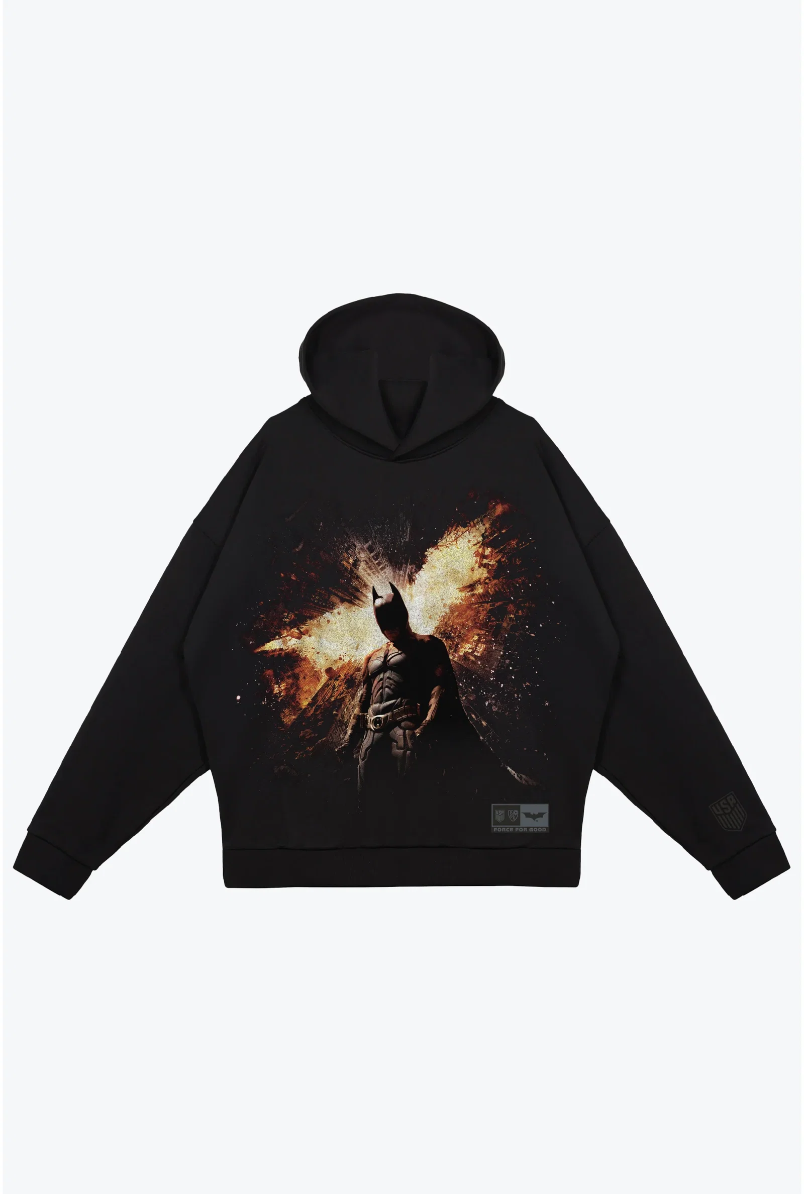 Image of US Soccer x DC Comics The Dark Knight Rises Relaxed Hoodie - Black