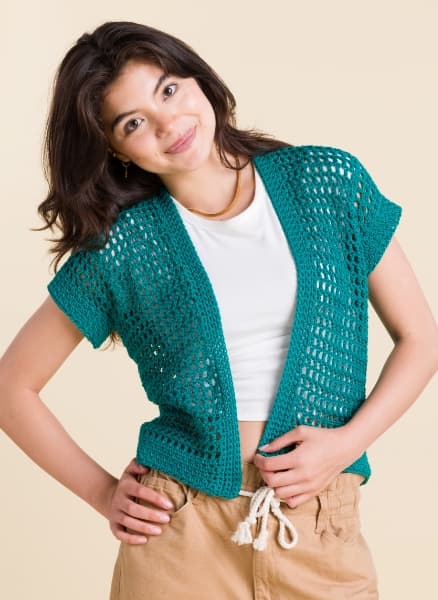 Free Meshy Crochet Cardigan Pattern