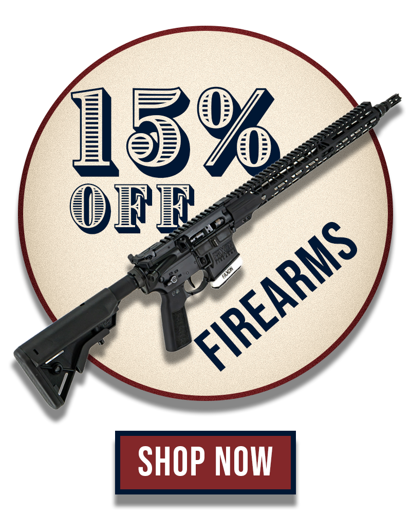 15% OFF FIREARMS SHOP NOW