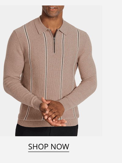 Cedar Stripe Zip Knit