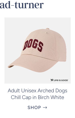 Adult Unisex Arched Dogs Chill Cap in Birch White