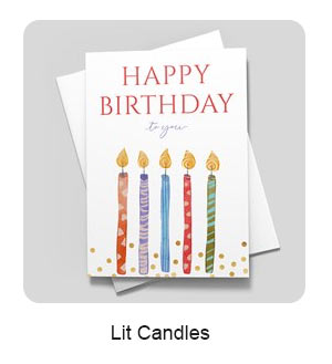 Lit Candles Birthday Card