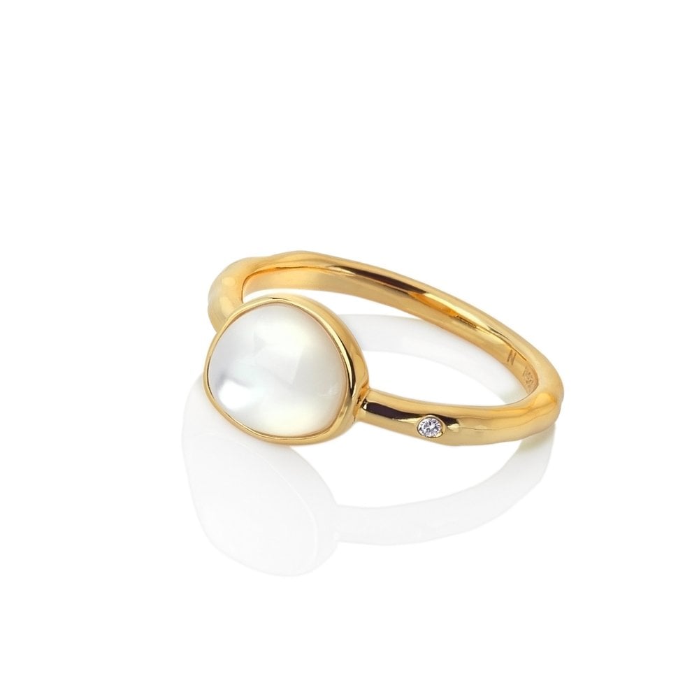 Image of HD X Golden Edit Calm Mother Of Pearl Ring