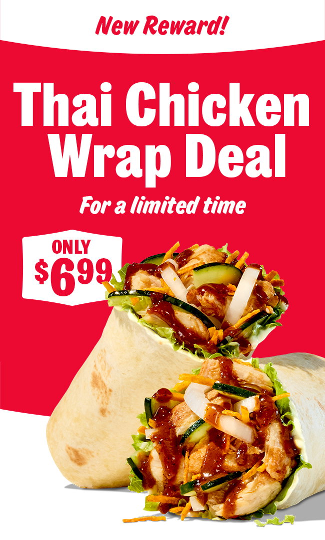 Thai Chicken Wrap Deal For a limited time