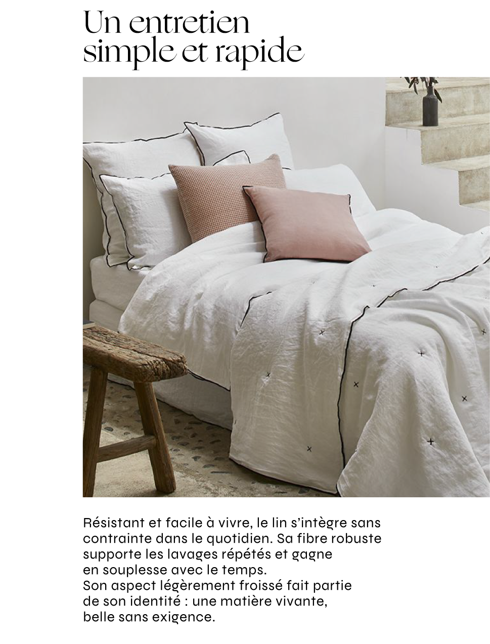 Couvre-lit matelassé Carlina blanc pur et bourdon noir
