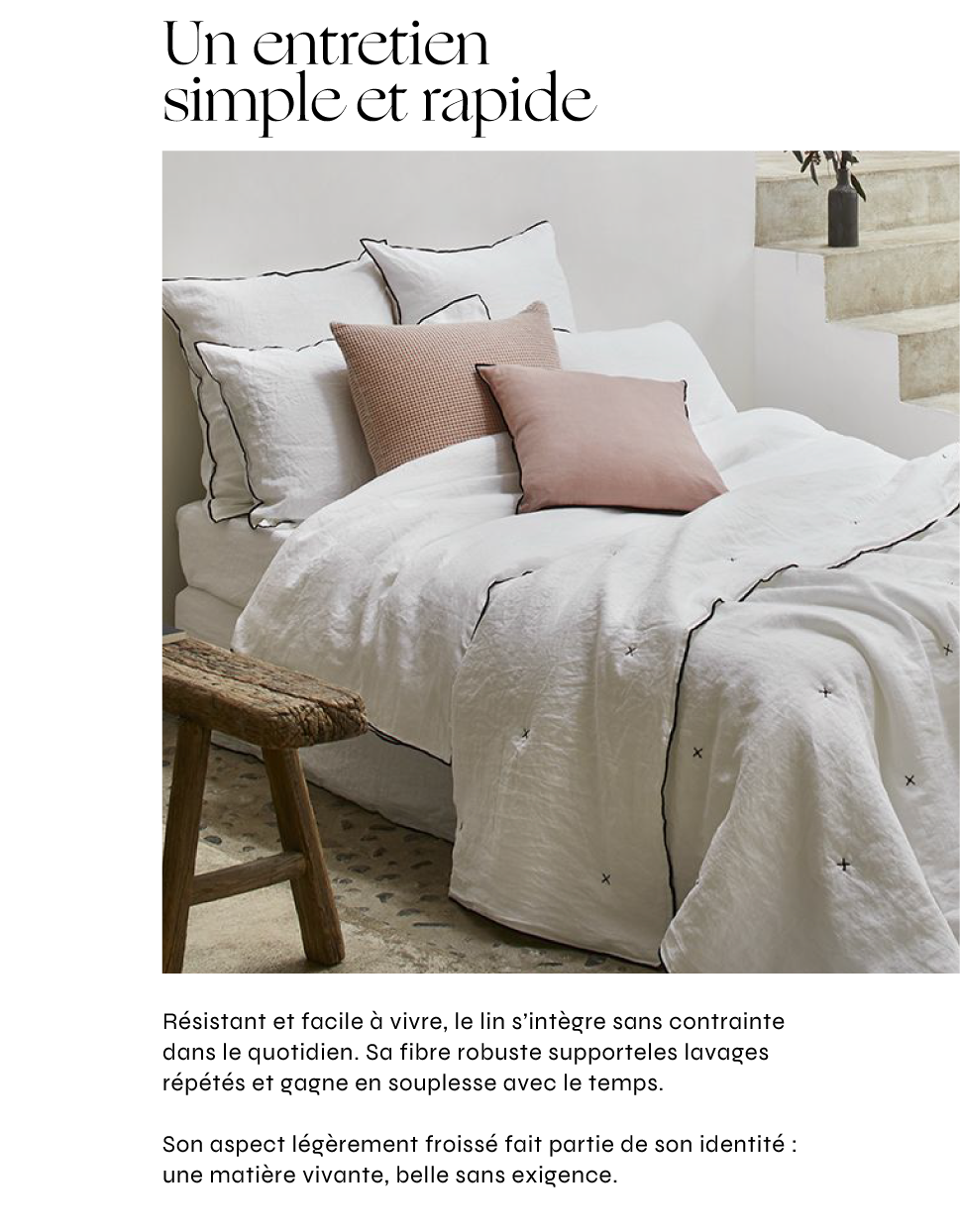 Couvre-lit matelassé Carlina blanc pur et bourdon noir