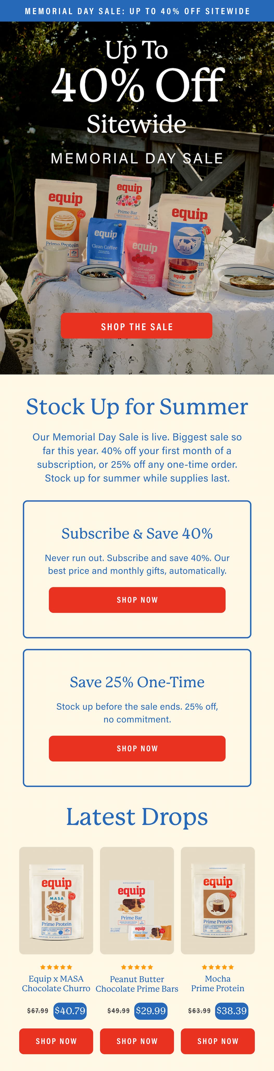 Up to 40% off sitewide