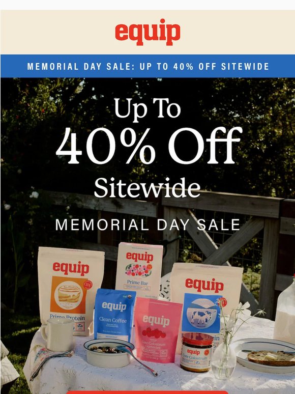 Up to 40% Off: Memorial Day Sale Is Live