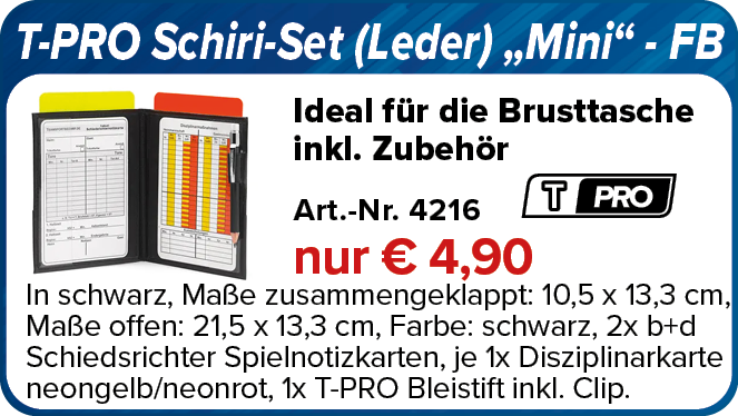 T-PRO Schiri-Set (Leder) "Mini" - Fußball