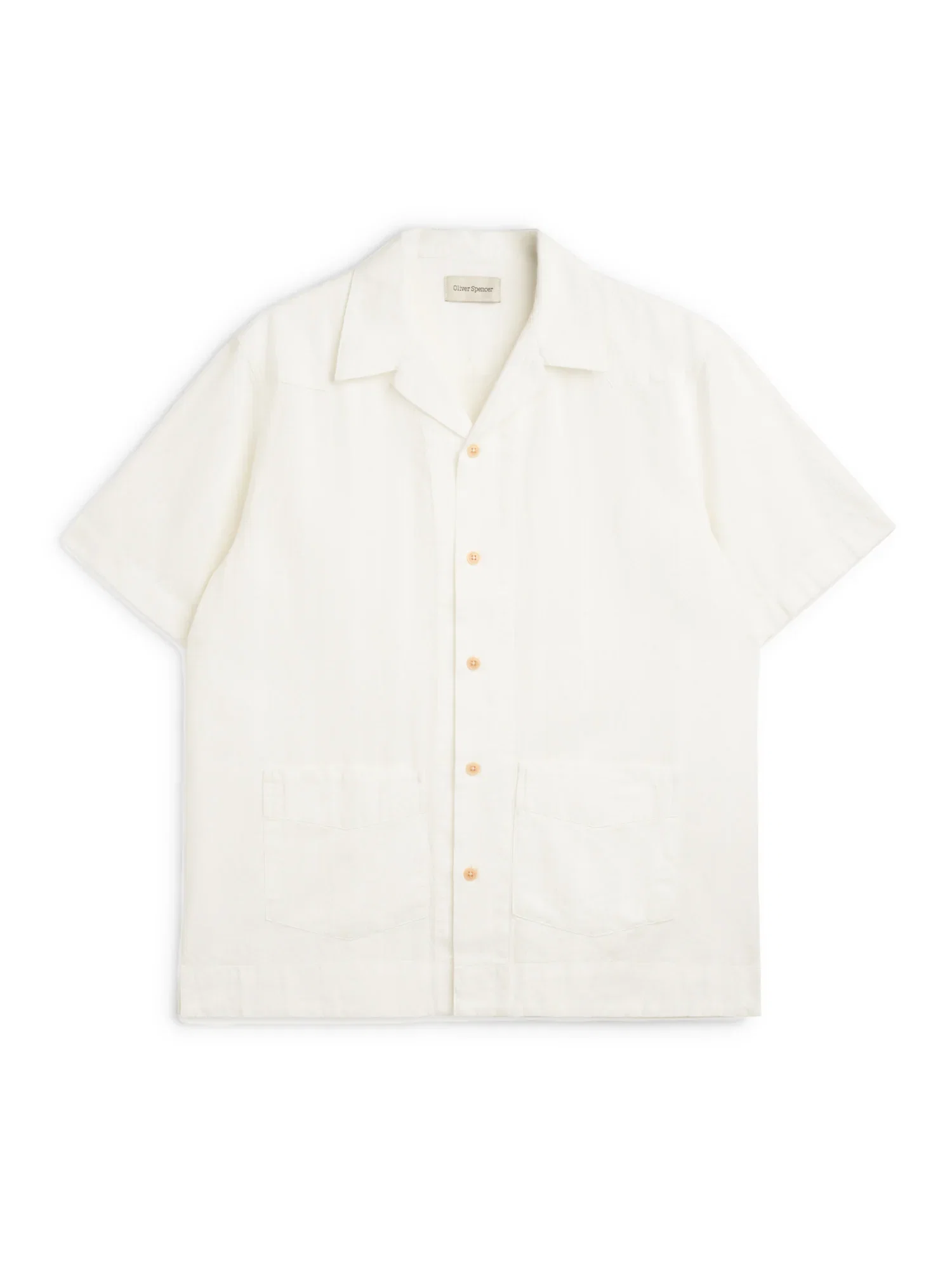 Image of Cuban Short Sleeve Shirt Davey White