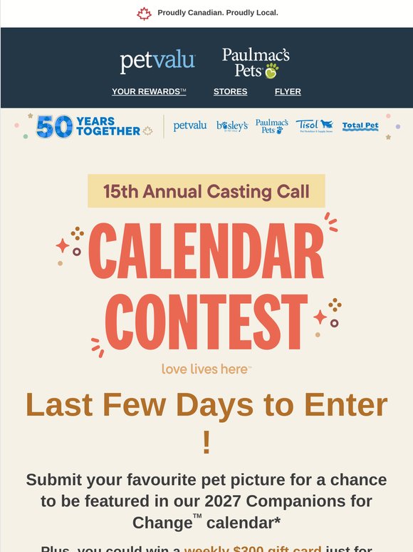 ⏳ Calendar Contest ends soon!