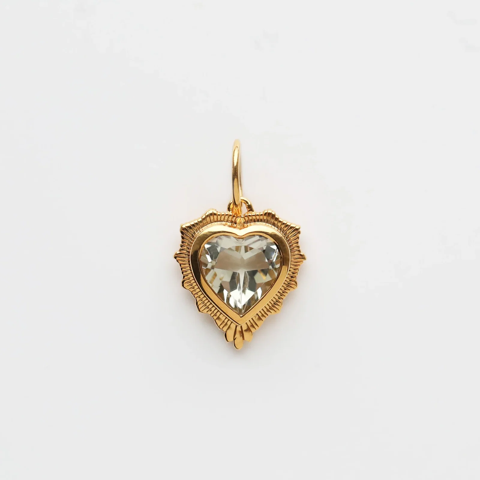 Image of Green Amethyst Vintage Heart Pendant