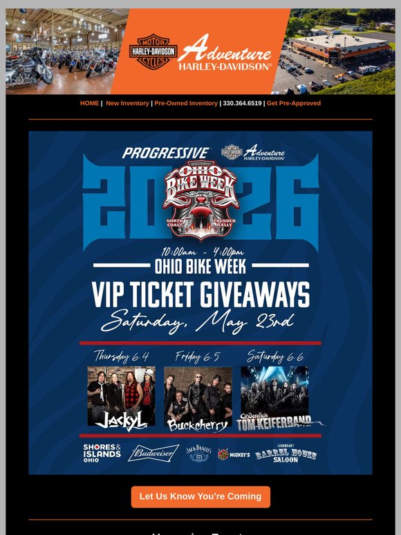 Ohio Bike Week VIP Tickets Could Be Yours