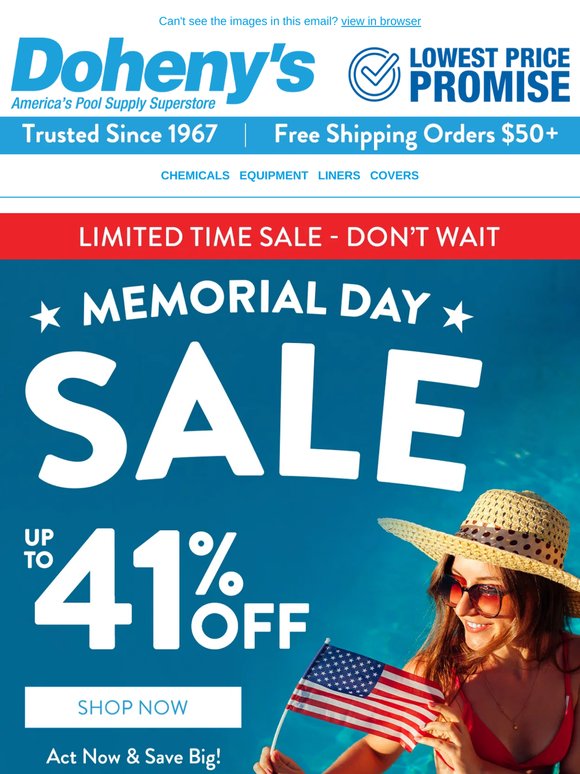 💦Dive Into Memorial Day Savings — Up to 41% OFF