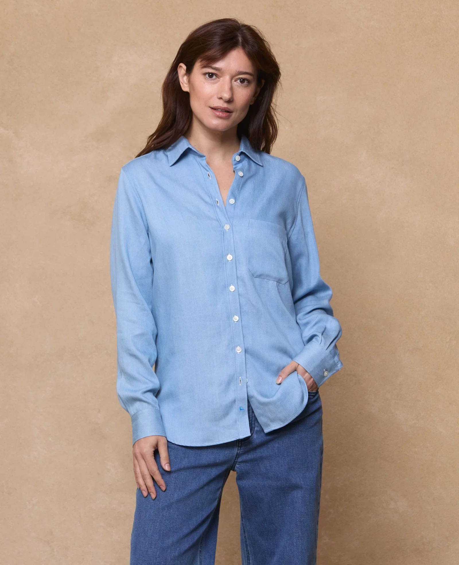 Image of Stella Denim Shirt - Blue