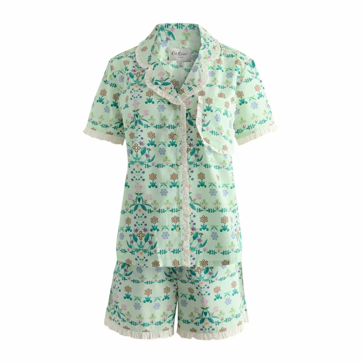 Cath Kidston Womens/Ladies Flowers Frill Detail Pyjama Set