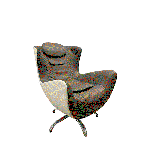 Elektrischer Massagesessel mit Hocker, Heizfunktion und 2D Modus, ca. 110 x 68 x 110 cm - Braun