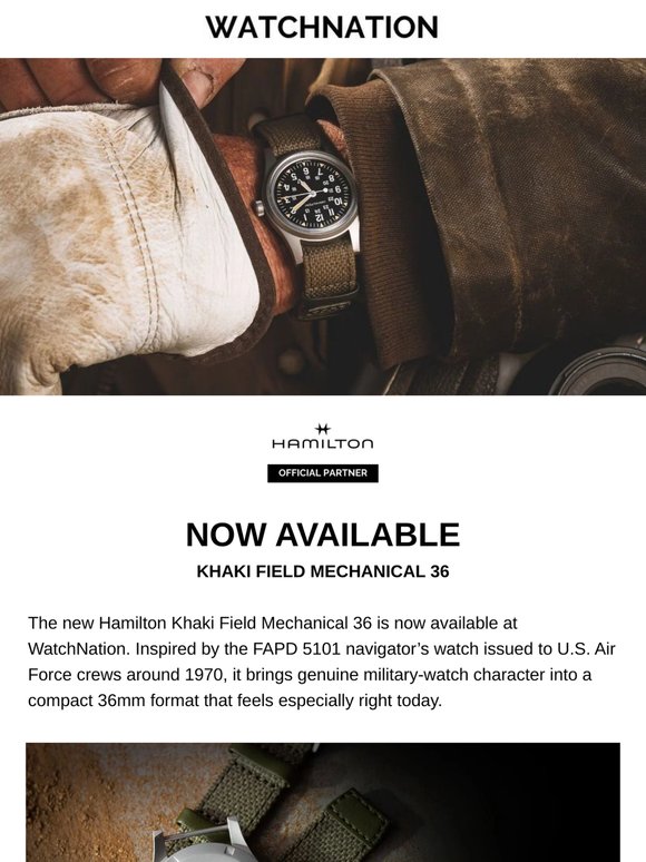 Limited Release: Hamilton Khaki Field Mechanical 36