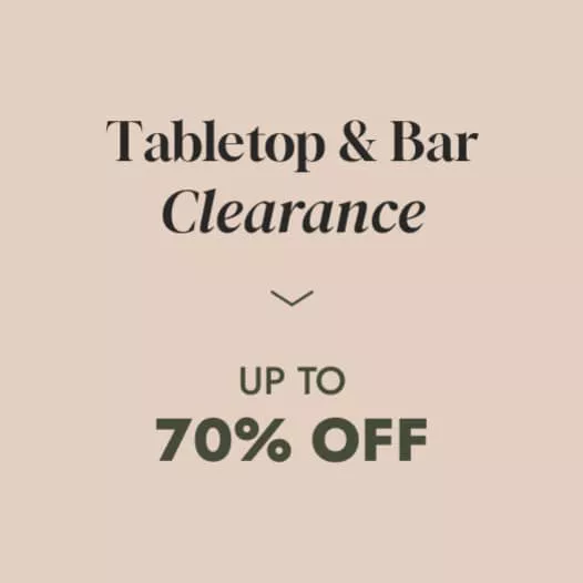 Tabletop & Bar Clearance