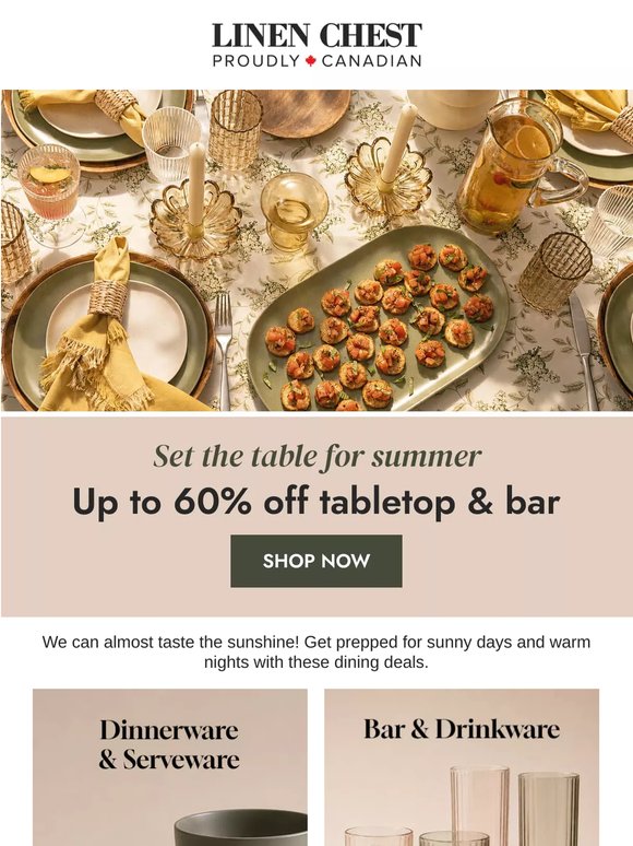 ✨Up to 60% OFF for Your Table✨