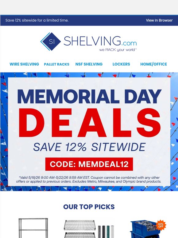 Last Chance for Memorial Day Savings