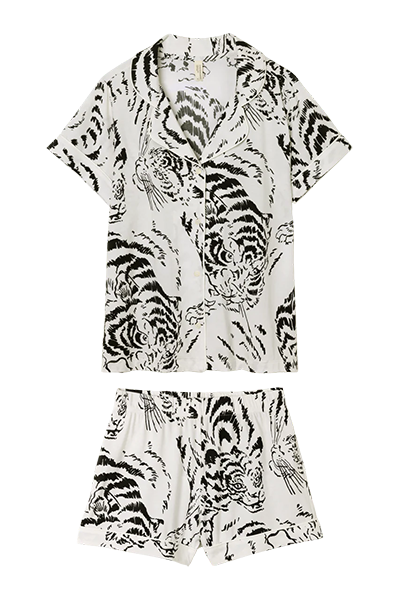 Jersey Short Pyjama Set Tigress Cream