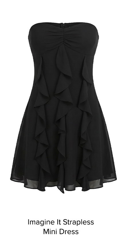 Imagine It Strapless Mini Dress Black
