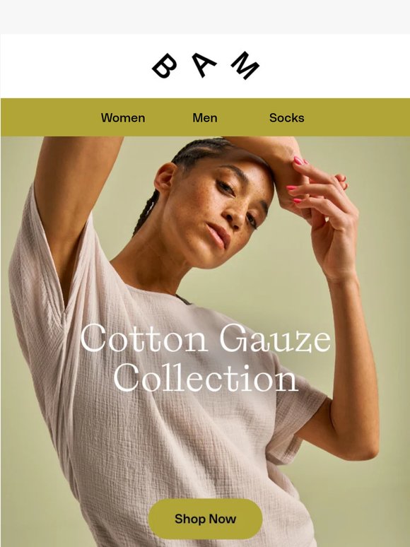 Cotton gauze: light, airy, nature-based