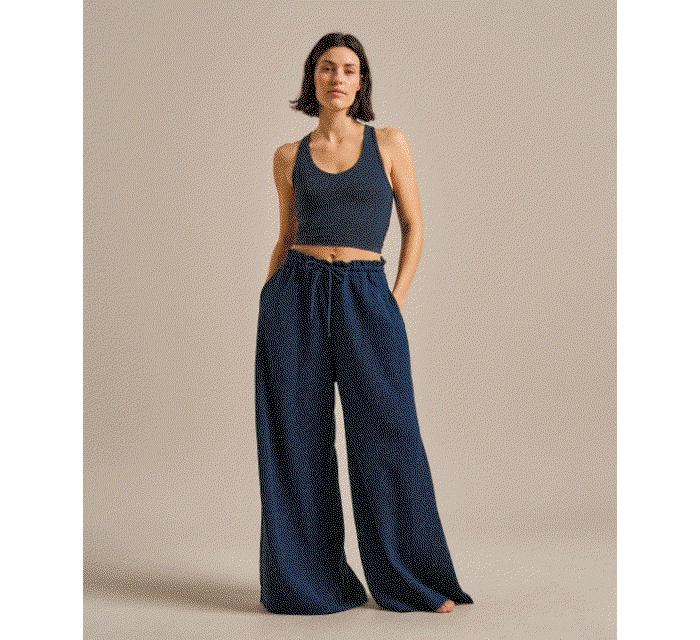 Tulip Leg Cotton Gauze Yoga Pant. Shop now.