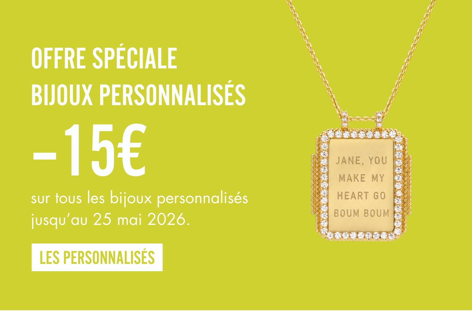 Offre Spéciale — Bijoux Personnalisés