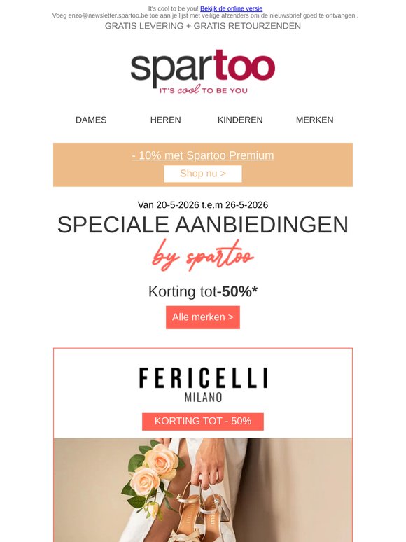 ⏰ 7 Dolle dagen! Tot 50% korting op Polo Ralph Lauren, Fericelli, Skechers, Les Tropeziennes par M.Belarbi en Vagabond Shoemakers met gratis levering