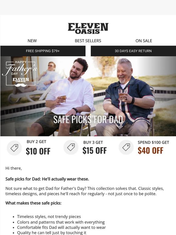 Safe picks for Dad: He'll actually wear these 👔