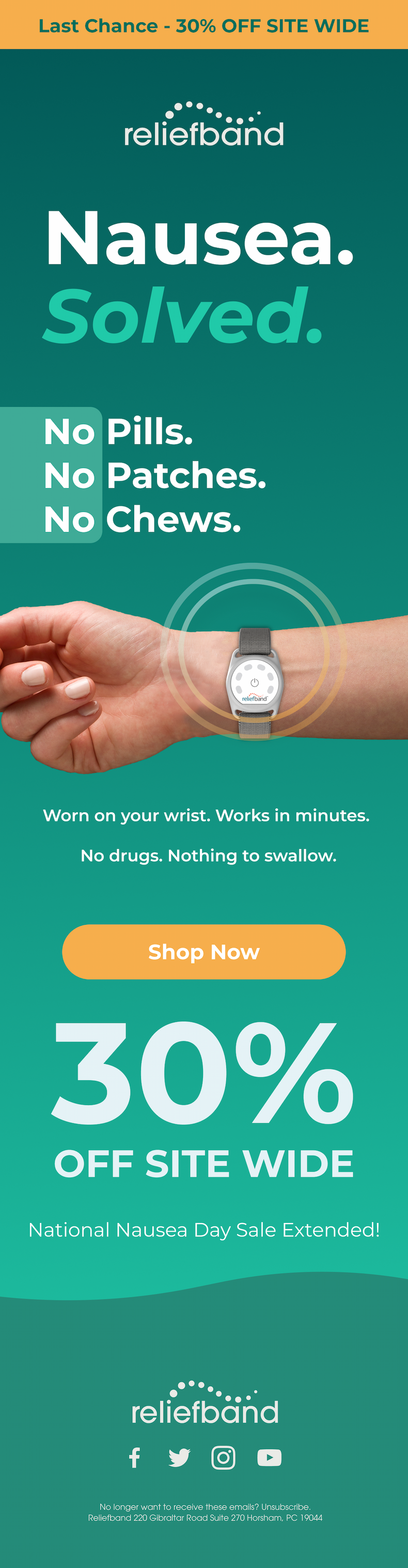 Save 30% on Reliefband 