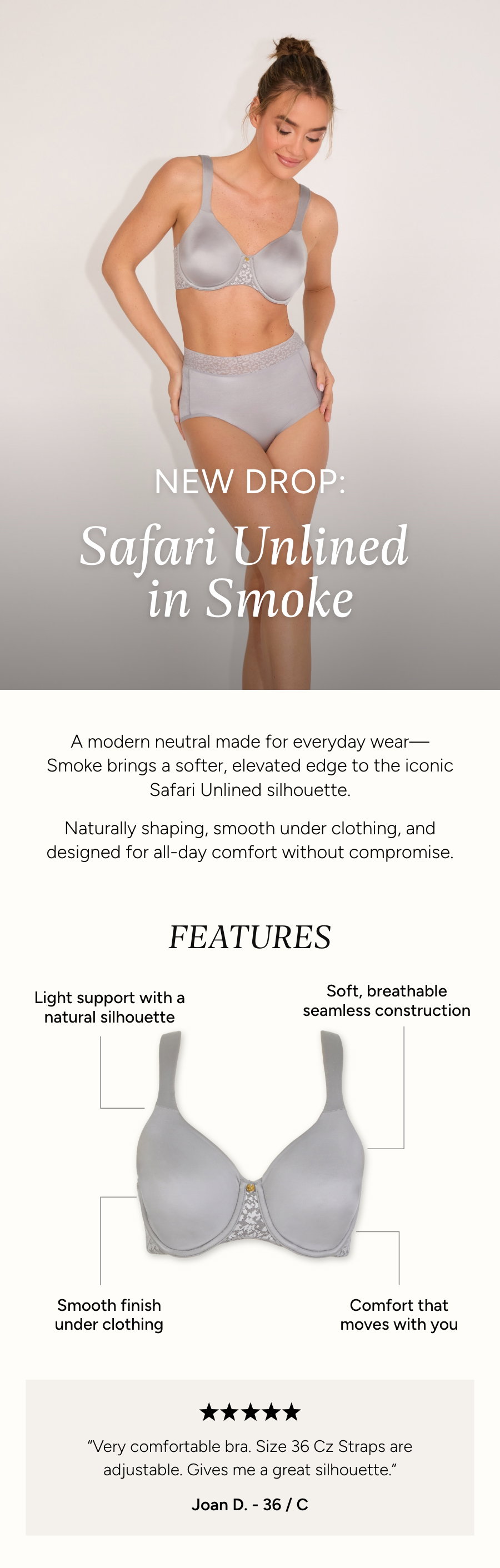 Safari Unlined in Smoke