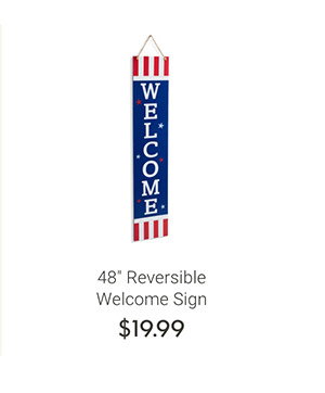 48" Reversible Welcome Sign