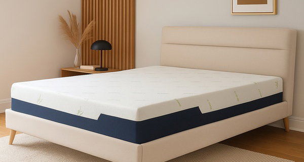 Matelas mémoire de forme de Sampur, housse bambou