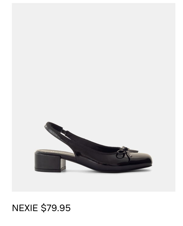 Nexie Slingback Pump Black Patent