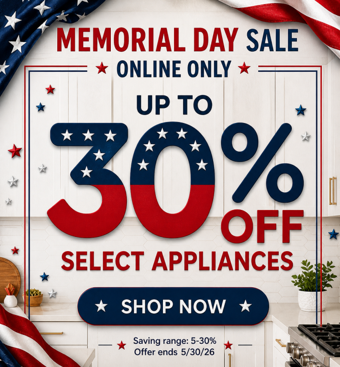 Up to 30% off select Home Appliances