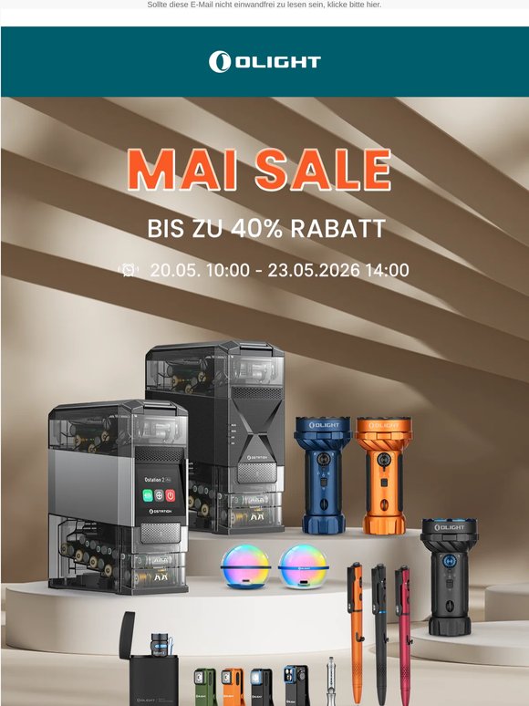 Der Mai Sale ist jetzt live: Bis zu 40% sparen ⚡