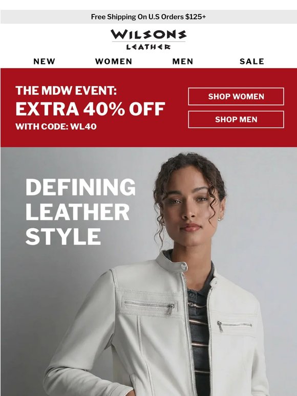 Defining Leather Style Now an Extra 40% Off!