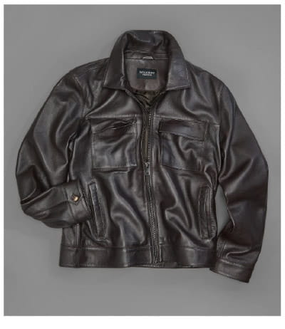 Emerson Leather Zip Shirt Jacket