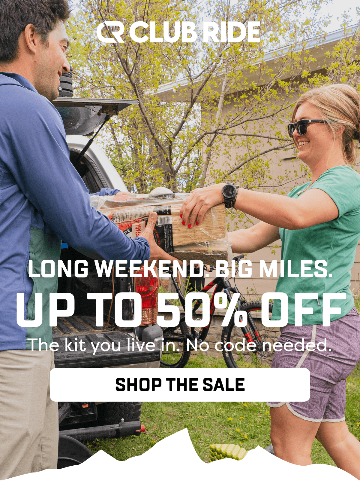 Long Weekend. Big Miles. Up to 50% off