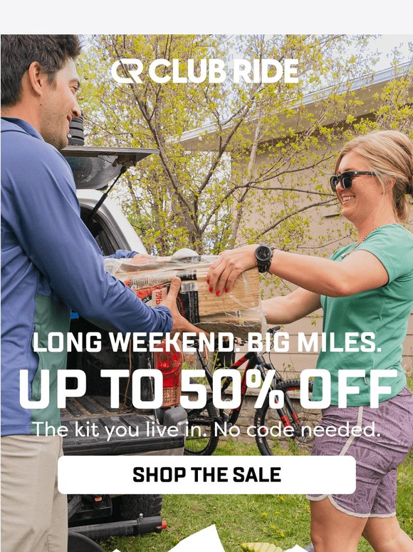 Up to 50% Off the Kit You Ride In