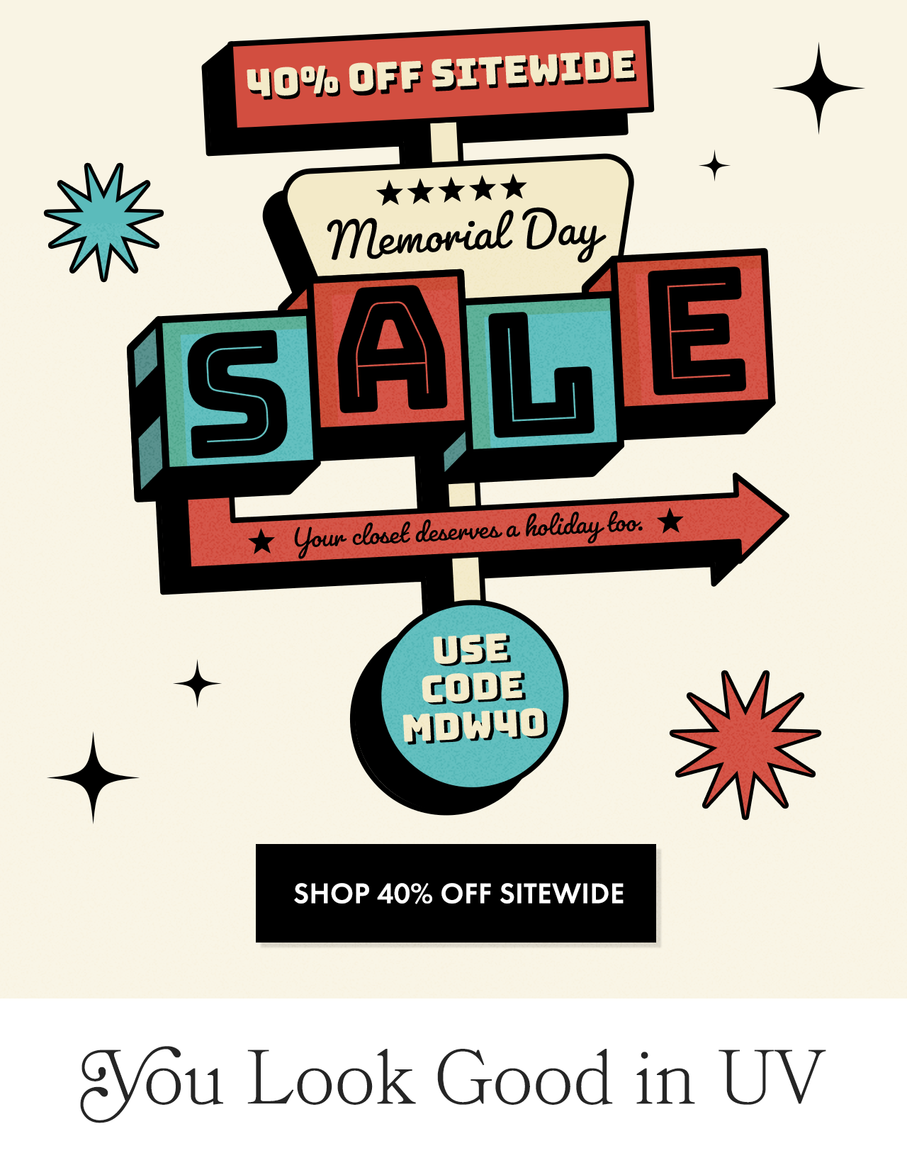 Use code MDW40 for 40% Off Sitewide