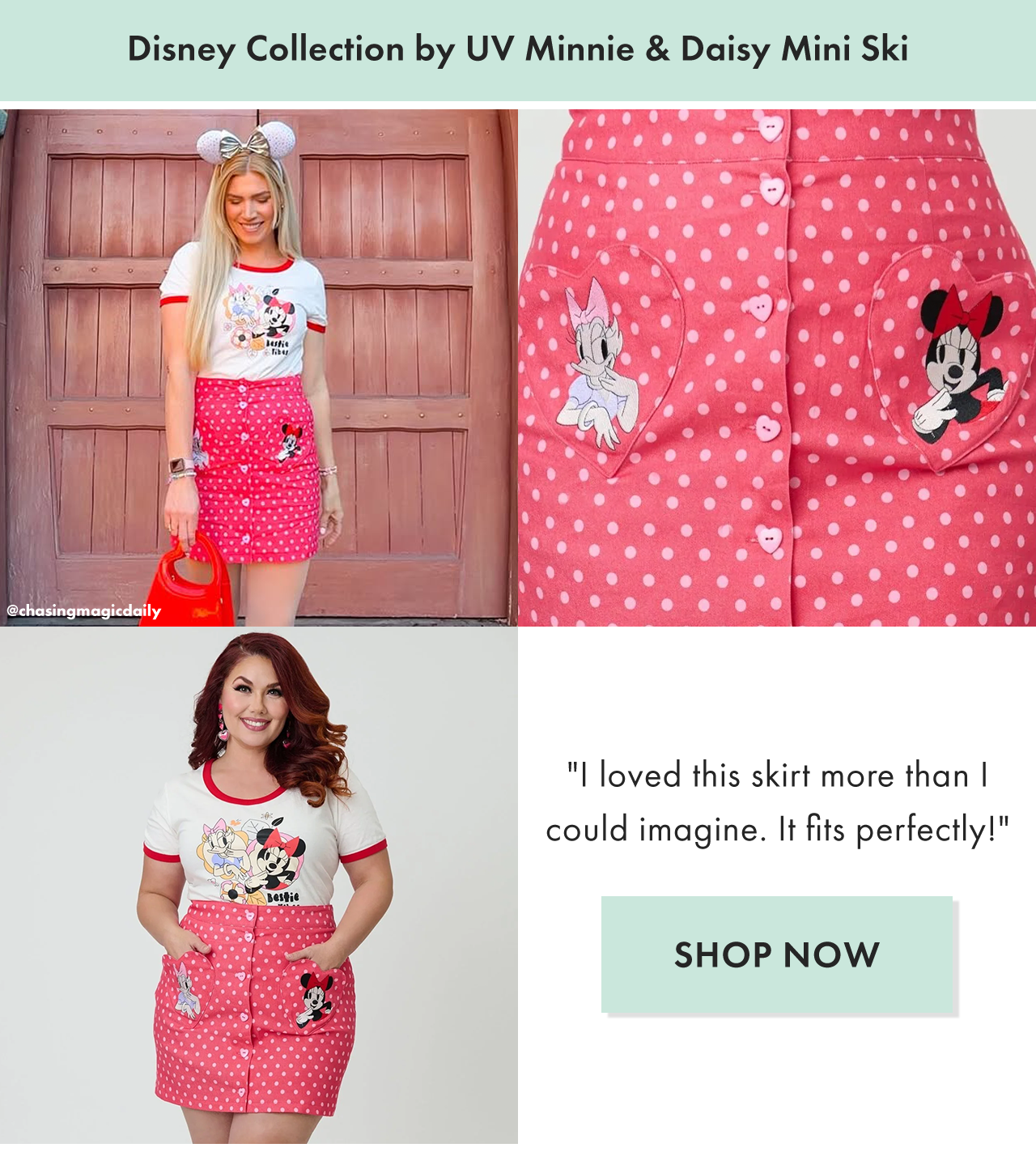 Disney by UV Collection Minnie & Daisy Mini Skirt