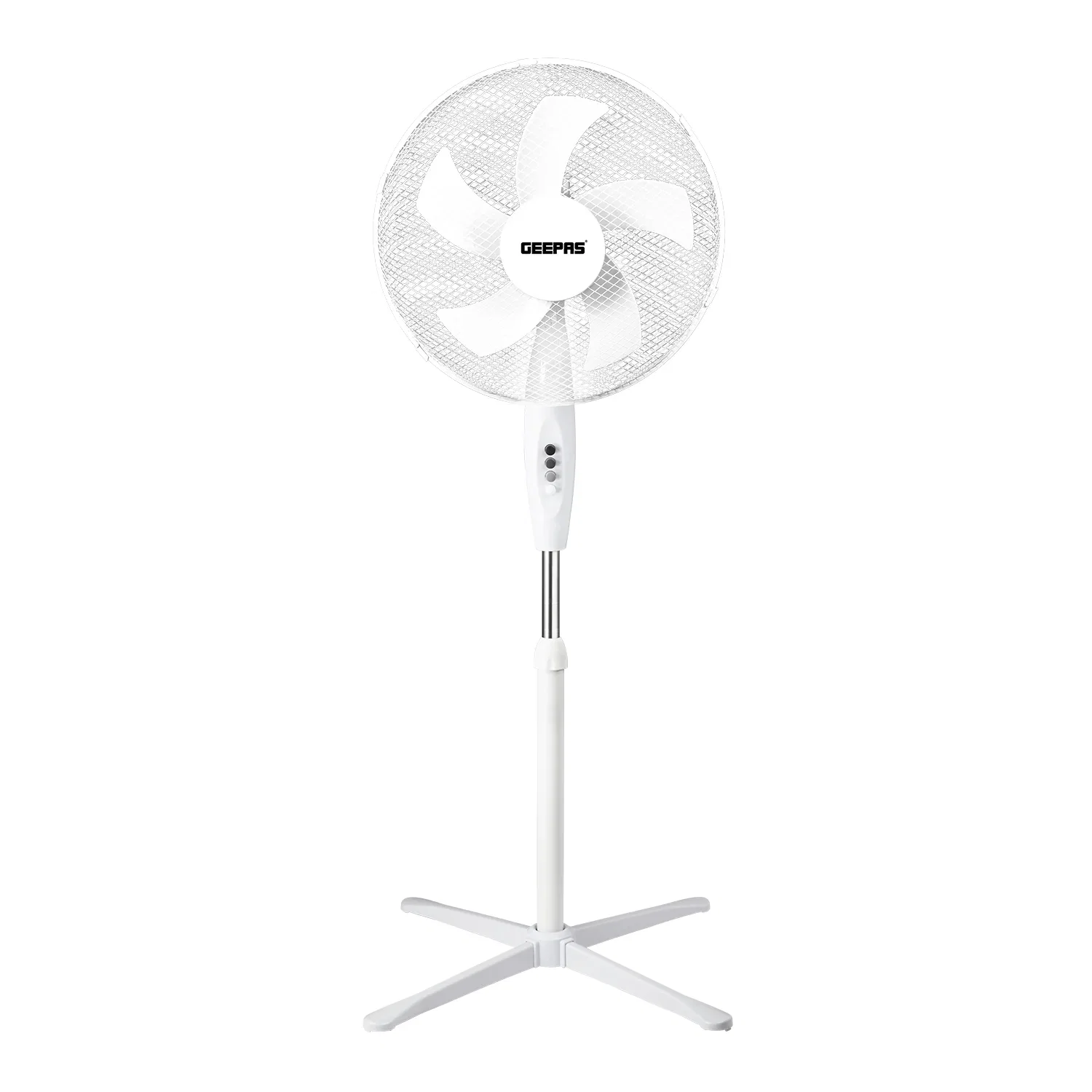Image of 16-Inch White 5-Blade Oscillating Pedestal Fan