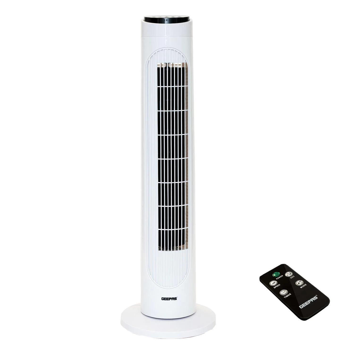 Image of 29-Inch Oscillating Tower Fan with 3 Speeds and Remote Control