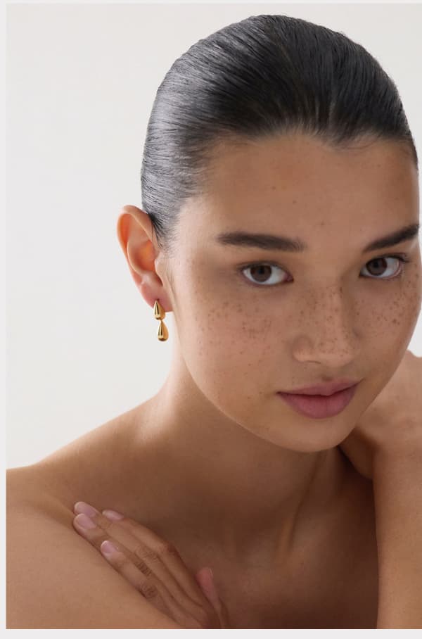 Liora Double Drop Stud Earring