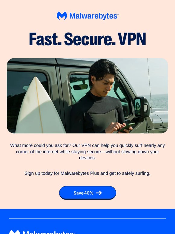 Save 40% on our VPN