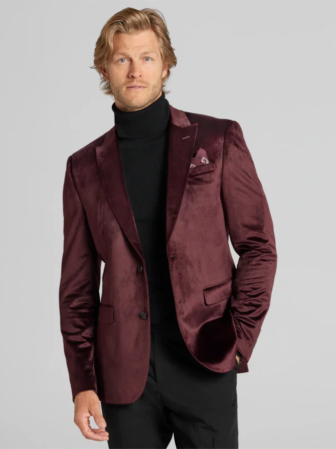Egara Skinny Fit Velvet Dinner Jacket